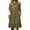 001Army Green, variant on Generic Summer Dress for Women Casual Floral Print Casual Sleeveless Dresses Pleated A-Line Tank Dresses with Pockets