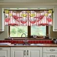 thumbnail image 3 of Yayeee Kitchen Curtains Tier Set of 2 Light Filtering 57"x24" Over Sink Window Panels, Red Lobster, 3 of 7