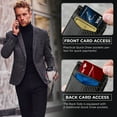 thumbnail image 4 of Serman Brands Slim Wallets for Men | Money Clip | RFID Blocking with Front Pocket | Men Bifold | Leather Wallet | Carbon Fiber, 4 of 6