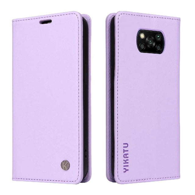 Funda para Xiaomi POCO X3 NFC/X3 Pro Estuche de Cuero PU Tipo Cartera con Ranuras para Tarjetas y Cierre Magnético