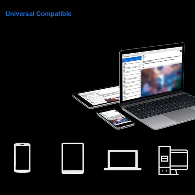 Teclado ultradelgado inalámbrico ANGGREK para Teléfono y tableta iOS negro