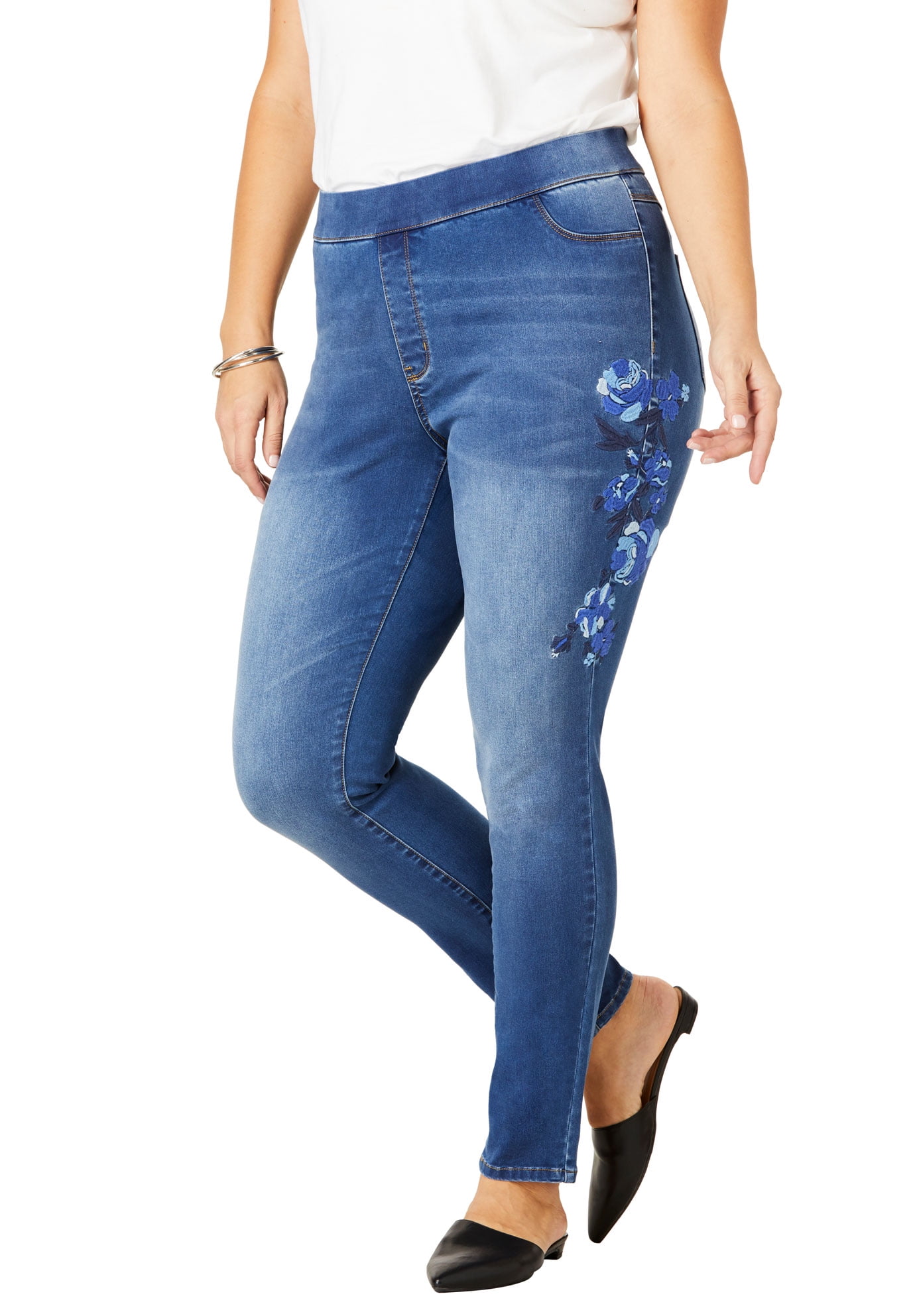 plus size denim leggings walmart