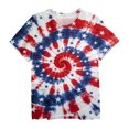 thumbnail image 6 of Spazoro Girls Graphic T-Shirts Tee, Summer Crew Neck Independence Day Short Sleeve Casual Tops for Kids Gray Size 5-6, 6 of 6