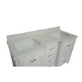 thumbnail image 2 of Nantucket 60" Double Bathroom Vanity with White Cabinet and Quartz Top, 2 of 6