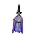 thumbnail image 5 of Animated Talking Witch Halloween Pendant Haunted House Prop with Glowing Flashing Eyes for Scary Mazes Events, 5 of 9