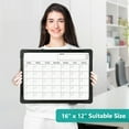thumbnail image 3 of Dry Erase Calendar Whiteboard Calendar Magnetic White Board Double-Sided ,16" X 12" Calendar Monthly Whiteboard, Small Wall Hanging Calendar Board for Home, Office, Kitchen, Black Frame, 3 of 9