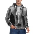 thumbnail image 2 of Picia Indian Elephant Pattern Casual Men's Hoodie - Lightweight Hooded Sweatshirt with Kangaroo Pocket, Comfortable Pullover for Everyday, Travel-Large, 2 of 7