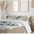 thumbnail image 6 of Ambesonne Retro Duvet Cover Sets, Folk, 2-King, Pale Grey Tan, 6 of 7