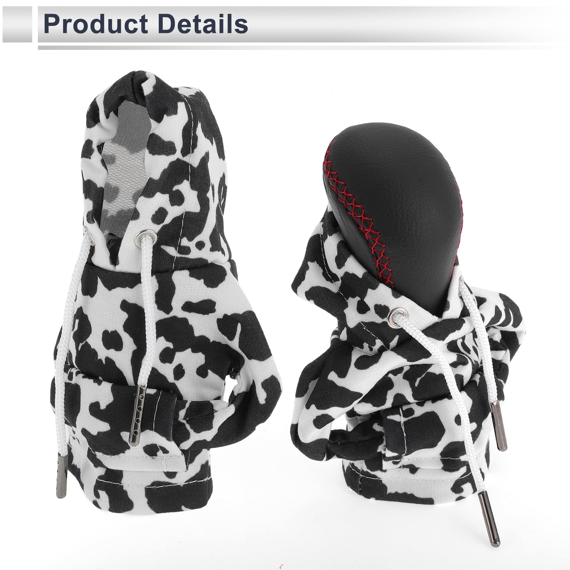 Unique Bargains Gear Shift Knob Cover Stick Shifting Handle Protector Cow Fabric