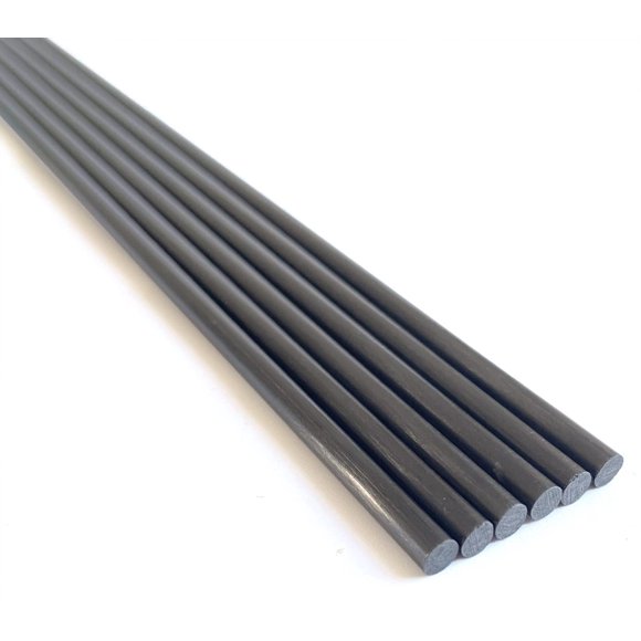 6 Pcs Tiges en Fibre de Carbone 3.0x420mm Tube en Fibre de Carbone Solide (Pultration) 2/4/5mm Disponibles