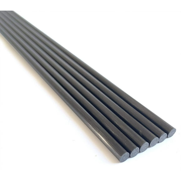 6 Pcs Tiges en Fibre de Carbone 3.0x420mm Tube en Fibre de Carbone Solide (Pultration) 2/4/5mm Disponibles