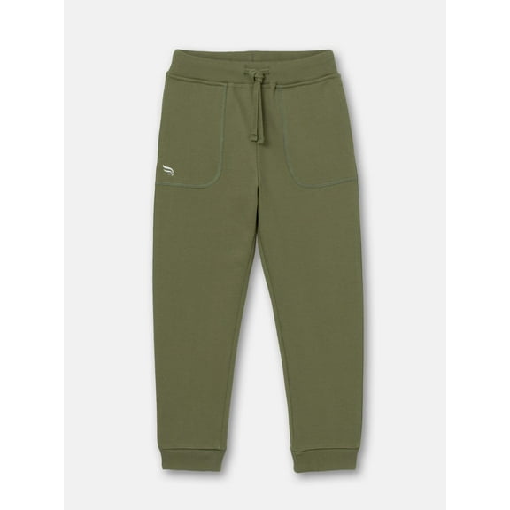 Solid Stitched Pocket Joggers with Drawstring Waistband - Olive