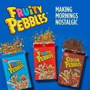 Post Fruity PEBBLES Breakfast Cereal, Gluten Free, Family Size Box, 19.5 oz