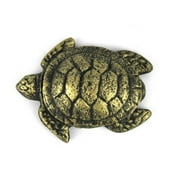 Handcrafted Model Ships K-1283-gold-pw 4 in. Antique Gold Cast Iron Decorative Turtle Paperweight