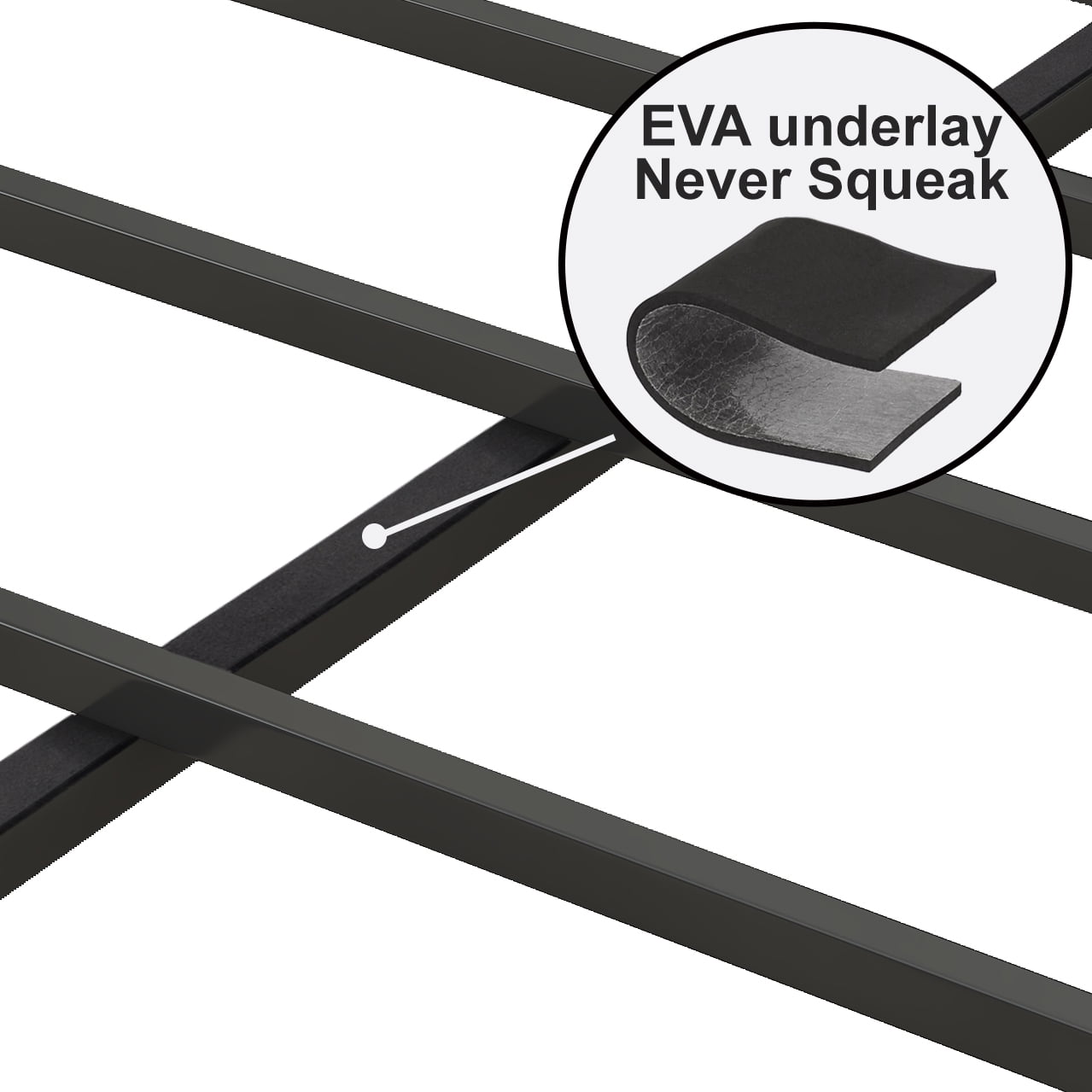 Yoneston Queen Size Metal Bed Frame with Upholstered Headboard and Charging Station for Adults, No Box Spring Needed, Light Gray
