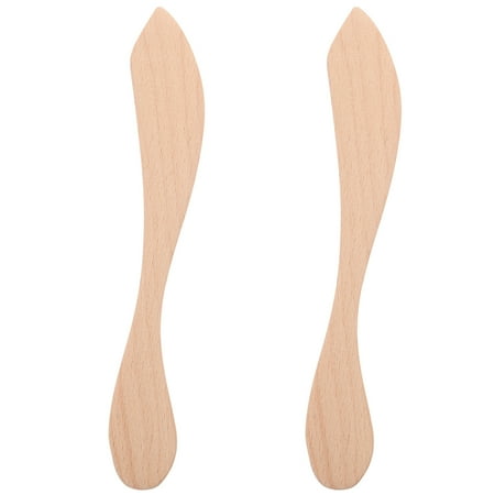 

NUOLUX 2Pcs Wooden Butter Scrapers Jam Cutters Cheese Cutlery Household Kitchen Tools
