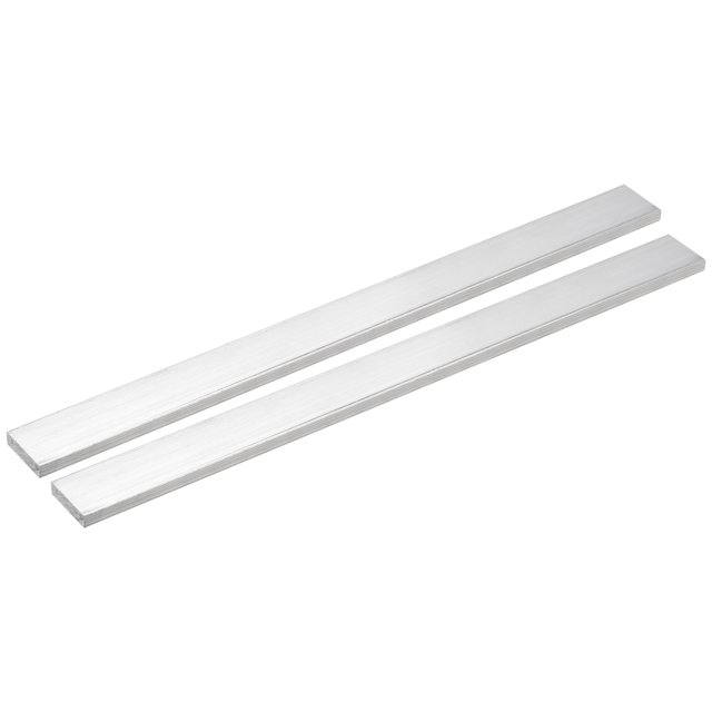 Unique Bargains Square Aluminum Flat Bar, 2 Pack 1/4' Thickness 1' Width 12' Length