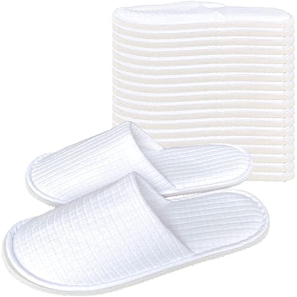 Chaussons Jetables pour Invités, 10 Paires de Chaussons de SPA, NOGIS Chaussons d'Hôtel Antidérapants, Chaussons Lavables Réutilisables pour Hôtel, Invité, Voyage, Mariée, Femmes et Hommes