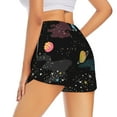 thumbnail image 3 of Vsdgher Galaxy Print Women's Running Double Layer Shorts High Waisted with Pockets Elastic Yoga Workout Athletic Gym Sports, 3 of 8