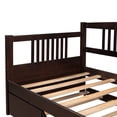 thumbnail image 6 of Harper & Bright Designs Twin Size Daybed with Trundle Included Wood Slat Support for Boys Girls Adult, Espresso, 6 of 13