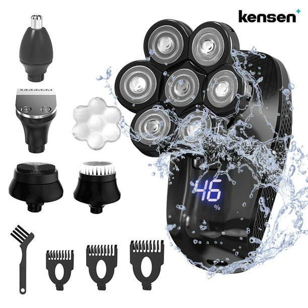 KENSEN Head Shaver for Bald Men, 7 Heads 7D Electric Shaver Razor Bald
