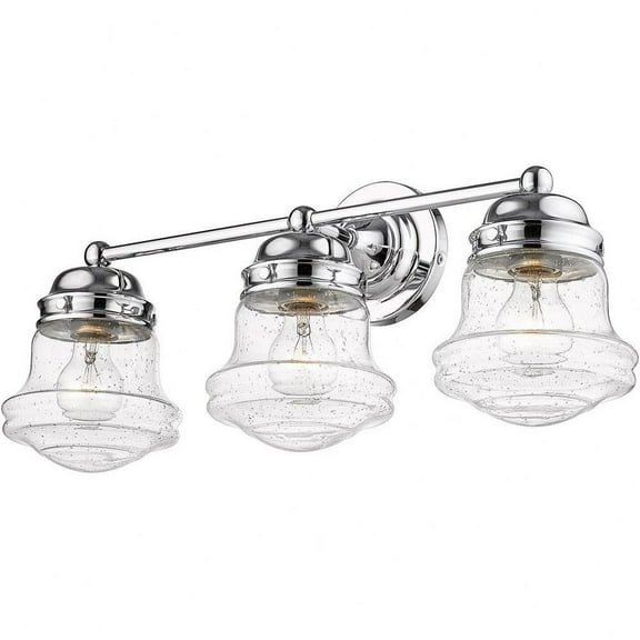 3 Light Vanity Light Fixture in Transitional Style-9.5 inches Tall and 22.5 inches Wide-Chrome Finish Bailey Street Home 372-Bel-4652417