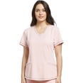 thumbnail image 1 of Marvella by White Cross Women's Round V-Neck Stitched Solid Scrub Top, 1 of 1