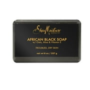 (Pack of 1) SheaMoisture Bar Soap for Troubled Skin African Black Soap Cleanser with Shea Butter 8 oz