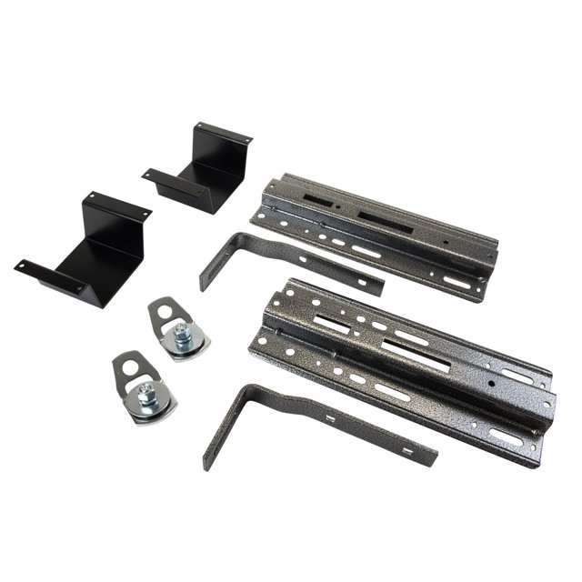 Lippert Components Camper Tie Down 182908 Happijac; FT-DR2; Frame Mount; Powder Coated; Steel; With FM-FGL9 Centering Guides