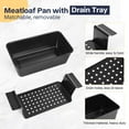 thumbnail image 5 of Meatloaf Pan Premium Non-Stick Bakeware Even Heat Distribution 12 X 6 X 3 Inches Thick Carbon Steel Non-Stick Coating For Oven Baked Breads, 5 of 10