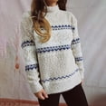 thumbnail image 4 of YABCSAZ OverSize Sweaters for Womens Long Sleeve Crew Neck Knit Shirt Casual Loose Fit Soft Tops Striped Chunky Jumper Pullover Tops Full Winter Basic Tee Tops Blouses for Christmas, 4 of 8