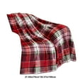 thumbnail image 3 of AuroraX Christmas Plaid Knitted Throw Blanket Red Small Soft Cozy Stylish Checkered Blanket for Sofa or Bed 27"x39" Throw for Holiday Gift, 3 of 6