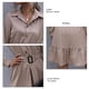 thumbnail image 4 of Vestido Camisero De Manga Larga Con Solapa, Lavable A Máquina, Con Volantes, Transpirable, Informal, Con Botones, Para Uso Diario, Para Mujer ANGGREK No, 4 of 6