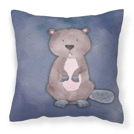 Carolines Treasures BB7392PW1818 Beaver Watercolor Fabric Decorative Pillow