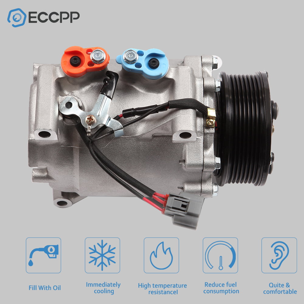 ECCPP AC Compressor with Clutch Replacement for CO 10849T for A-cura TSX 2.4L 2004-2008 