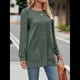 thumbnail image 5 of Camisas de Larga para Mujer Suéteres Largos con Bolsillos Tops Tipo Túnica Corte Holgado Verde Oscuro S, 5 of 8