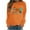 Z019-Orange Letters, variant on Ichuanyi Womens Fall Tops, Women's Fashion Letters Print Round Neck Casual Graphic Sweatshirt Top