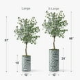thumbnail image 2 of Artificial Tree in Geometric Pattern Planter, Fake Eucalyptus Silk Tree for Indoor and Outdoor Home Decoration - 66" Overall Tall (Plant Pot Plus Tree), 2 of 5