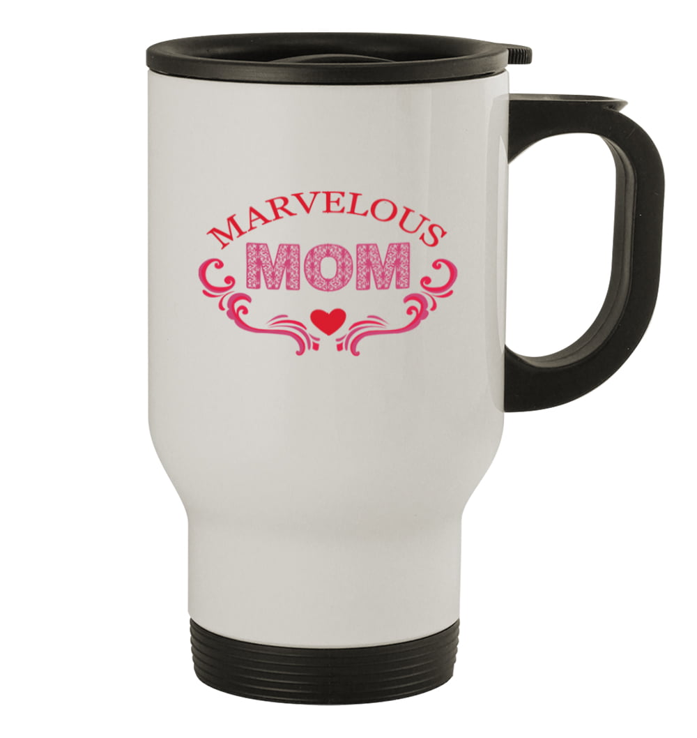 Funny mom travel mug life is better with boys 14oz stainless steel
