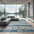 thumbnail image 2 of ODIKA 6'x9' Washable Area Rug Vintage Striped Marine Faded Starfish Seashell Coral Nautical for Family Room, Living Room, Master Bedroom, Non-Slip, Easy Care, 2 of 7