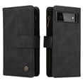 thumbnail image 2 of Feishell for Google Pixel 6 (6.4 inch) Zipper Wallet Case with Wrist Strap & Shoulder Strap,Premium PU Leather Magnetic Clasp Flip Holder Card Slots Crossbody Phone Case for Women Men,Black, 2 of 18