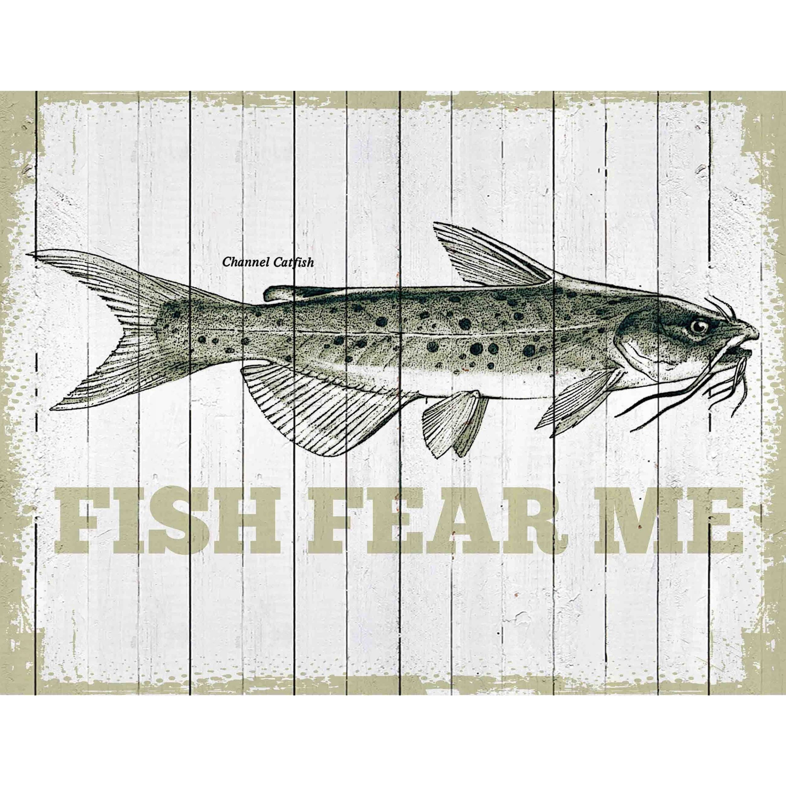 Marmont Hill Fish Fear Me by Saturday Evening Post Painting Print on Canvas
