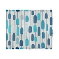 thumbnail image 2 of Blue Raindrops on White Door Curtain 25x40in Privacy Mesh with UV Protection Tie Back Rod Pockets, 2 of 10