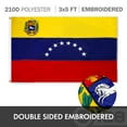 thumbnail image 4 of G128 Combo Pack: USA American Flag 3x5 Ft Embroidered Stars & Venezuela (Venezuelan) Flag 3x5 Ft Double-sided Embroidered 210D, 4 of 7