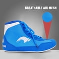 thumbnail image 5 of Tenmix Mens Boxing Shoes Unisex Training Lightweight Boxing Sneakers Gym Comfort High Top Wrestling Shoes Boy Blue-1 5, 5 of 7