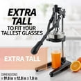 thumbnail image 2 of Zulay Kitchen Extra Tall Manual Citrus Juicer - Black, 2 of 8
