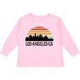 thumbnail image 3 of Inktastic Los Angeles California Skyline Retro Boys or Girls Long Sleeve Toddler T-Shirt, 3 of 5