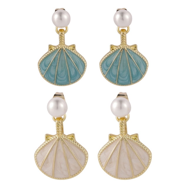 EeaseMX 2 pares de pendientes retro para mujer, elegantes pendientes tipo botón, artículos de decoración para las orejas con estilo.