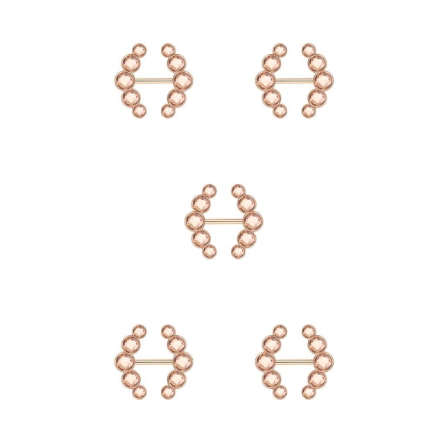 Minnieouse Anillo para pezones con barra, decoración de cuerpos pequeños de Metal, accesorio de joyería, Piercings para senos, elegante para el Type2 NO2 Minnieouse CBP271227