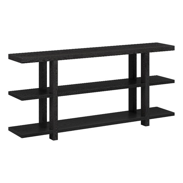 Henn&Hart 64"W Engineered Wood Console Table in Black Grain